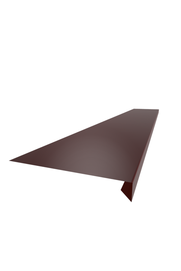 Отлив на цоколь (выдра, примыкание), с капельником Полиэстер (PE) 0.45мм 50мм коричневый (RAL 8017)