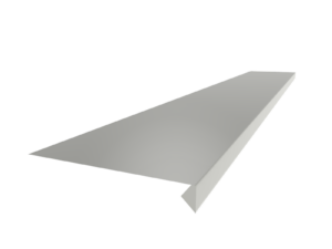 Отлив на цоколь (выдра, примыкание), с капельником Полиэстер (PE) 0.45мм 50мм белый (RAL 9003)