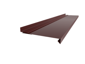 Отлив на цоколь (выдра, примыкание), в аквилон Полиэстер (PE) 0.45мм 50мм коричневый (RAL 8017)
