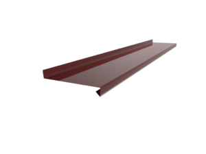 Отлив на окно с полкой примыкания Полиэстер (PE) 0.45мм 50мм коричневый (RAL 8017)