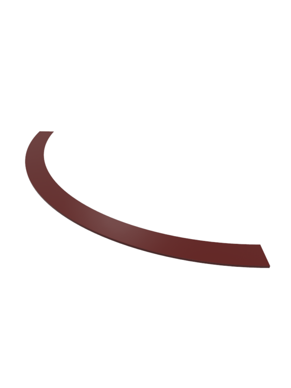 Отлив радиусный гнутый на окно с капельником Полиэстер (PE) 0.45мм 50мм коричневый (RAL 8017)