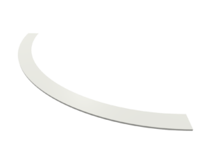 Отлив радиусный гнутый на окно с капельником Полиэстер (PE) 0.45мм 50мм белый (RAL 9003)