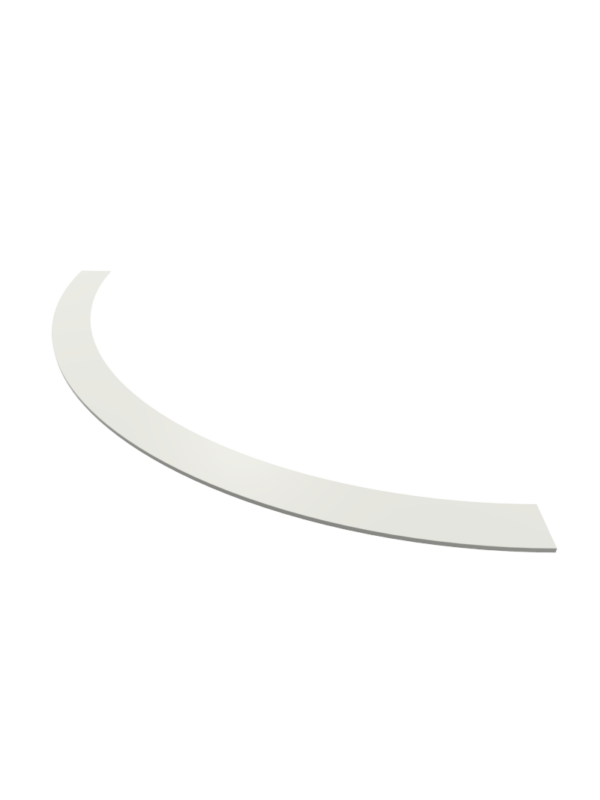 Отлив радиусный гнутый на окно с капельником Полиэстер (PE) 0.45мм 50мм белый (RAL 9003)