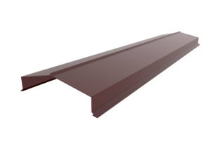 Парапетная крышка для деформационных швов здания из оцинкованного метала, с полимерным покрытием 0.5мм 130мм (RAL 8017)