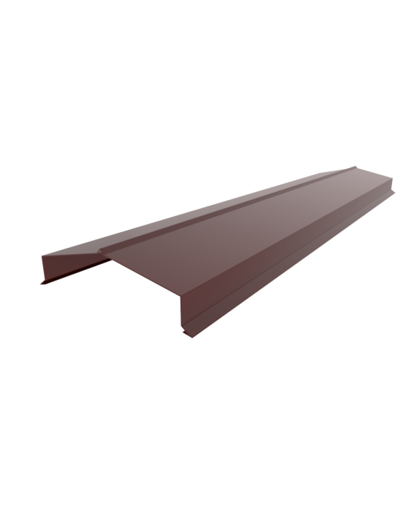 Парапетная крышка для деформационных швов здания из оцинкованного метала, с полимерным покрытием 0.5мм 130мм (RAL 8017)