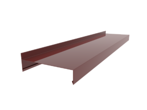 Парапетная крышка на заказ из оцинкованного метала, с полимерным покрытием 0.5мм 300мм (RAL 8017)