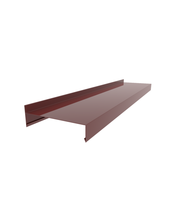 Парапетная крышка на заказ из оцинкованного метала, с полимерным покрытием 0.5мм 200мм (RAL 8017)