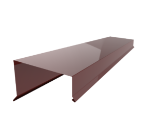 Парапетная крышка прямая из оцинкованного метала, с полимерным покрытием 0.5мм 240мм (RAL 8017)