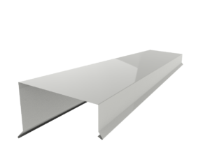 Парапетная крышка прямая из оцинкованного метала, с полимерным покрытием 0.5мм 200мм (RAL 9003)
