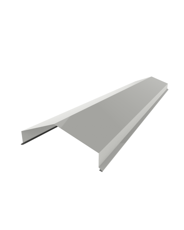Парапетная крышка угольная из оцинкованного метала, с полимерным покрытием 0.5мм 200мм (RAL 9003)
