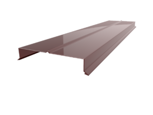 Парапетная крышка вандальная из оцинкованного метала, с полимерным покрытием 0.5мм 150мм (RAL 8017)