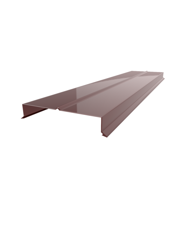 Парапетная крышка вандальная из оцинкованного метала, с полимерным покрытием 0.5мм 200мм (RAL 8017)