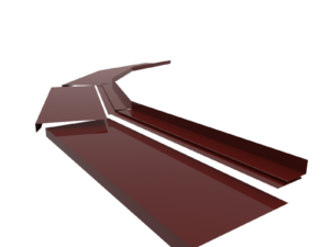 Отлив радиусный сегментный на окно с капельником Полиэстер (PE) 0.45мм 50мм коричневый (RAL 8017)